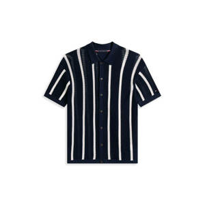 Tommy Hilfiger Relaxed Open Knit Stripe Short Sleeve Shirt